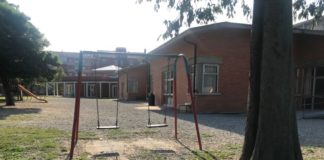 Il cortile della scuola dell'infanzia Rodari fossano