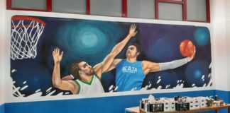 Centallo, murales al palazzetto dello sport Murales
