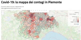 regione piemonte mappa contagi