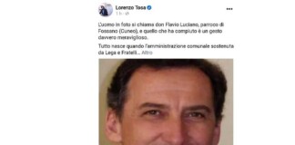 Il giornalista Lorenzo Tosa ha dedicato un post a una vicenda accaduta a Fossano