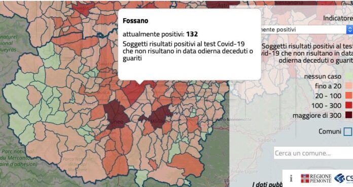 Piemonte Mappa Covid 12 04 2022