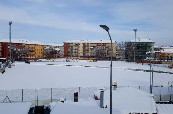 Campo Calcio Fossano Con Neve