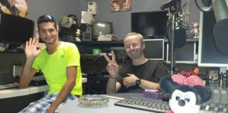 Mario Fresia e Luca Marenego nello studio di Radio Villa sound