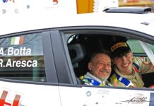 Alessandro Botta con il navigatore navigatore Roberto Aresca