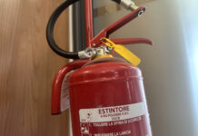 Massima allerta sulla sicurezza nei locali Estintore