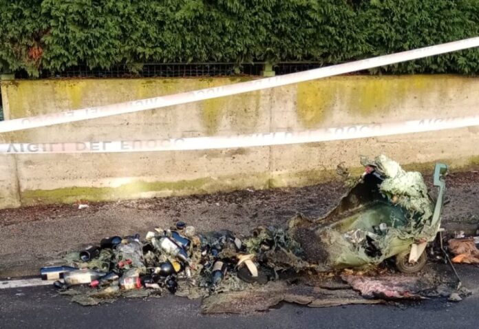 Cassonetto In Fiamme Via San Michele