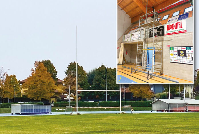 Lavori il corso al Villaggio sportivo - Palazzetto e campo da calcio