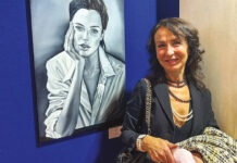 Daniela Audino, pittrice, in mostra al Teatro Ariston Daniela Audino con il dipinto "Ipnotica" al Teatro Ariston di Sanremo